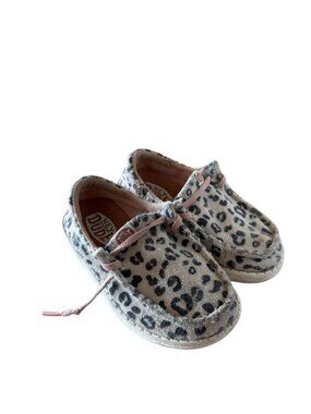 Heydude Girls' Leopard Print Shoes Size 8